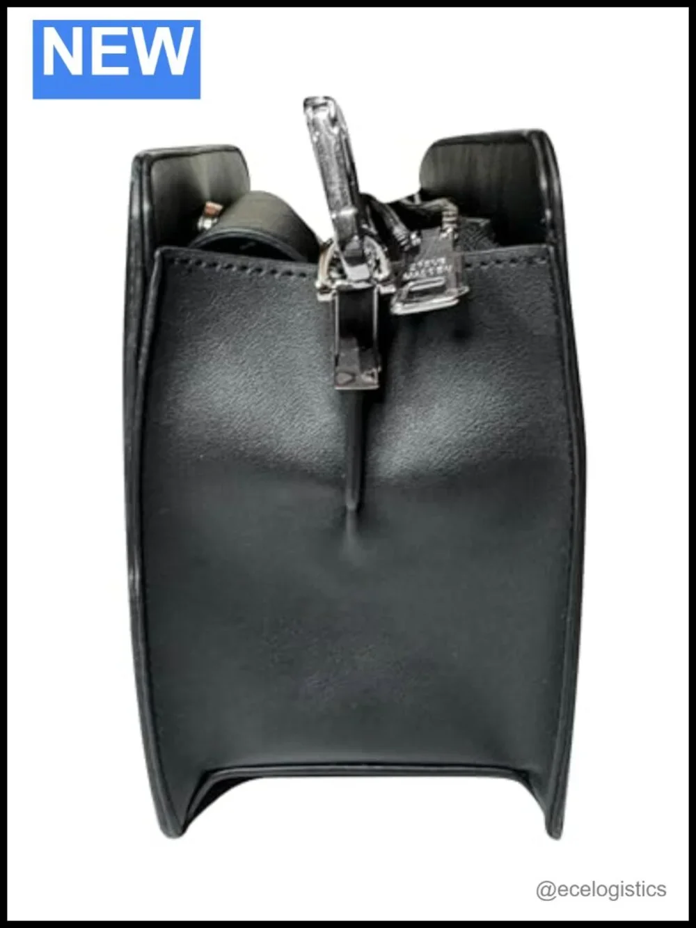 Convertible Tote Bag with Studs - Faux Leather Crossbody